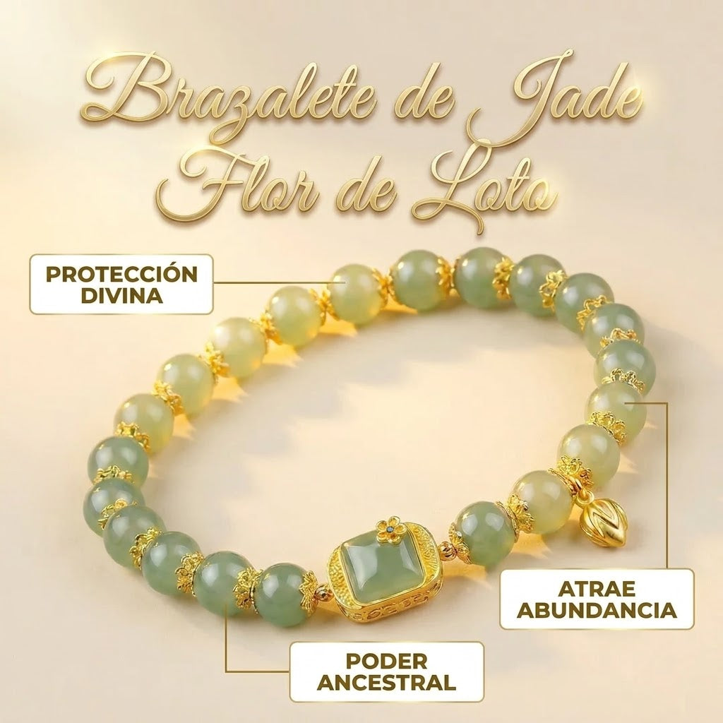 Pulsera Jade Flor de Loto - Protección Espiritual