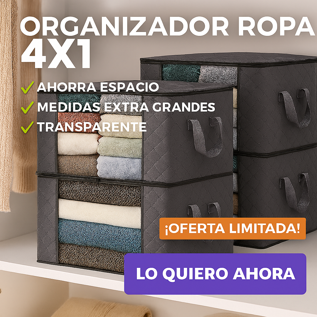 Caja Organizadora Ropa 4X1 – ¡Despídete del Desorden!