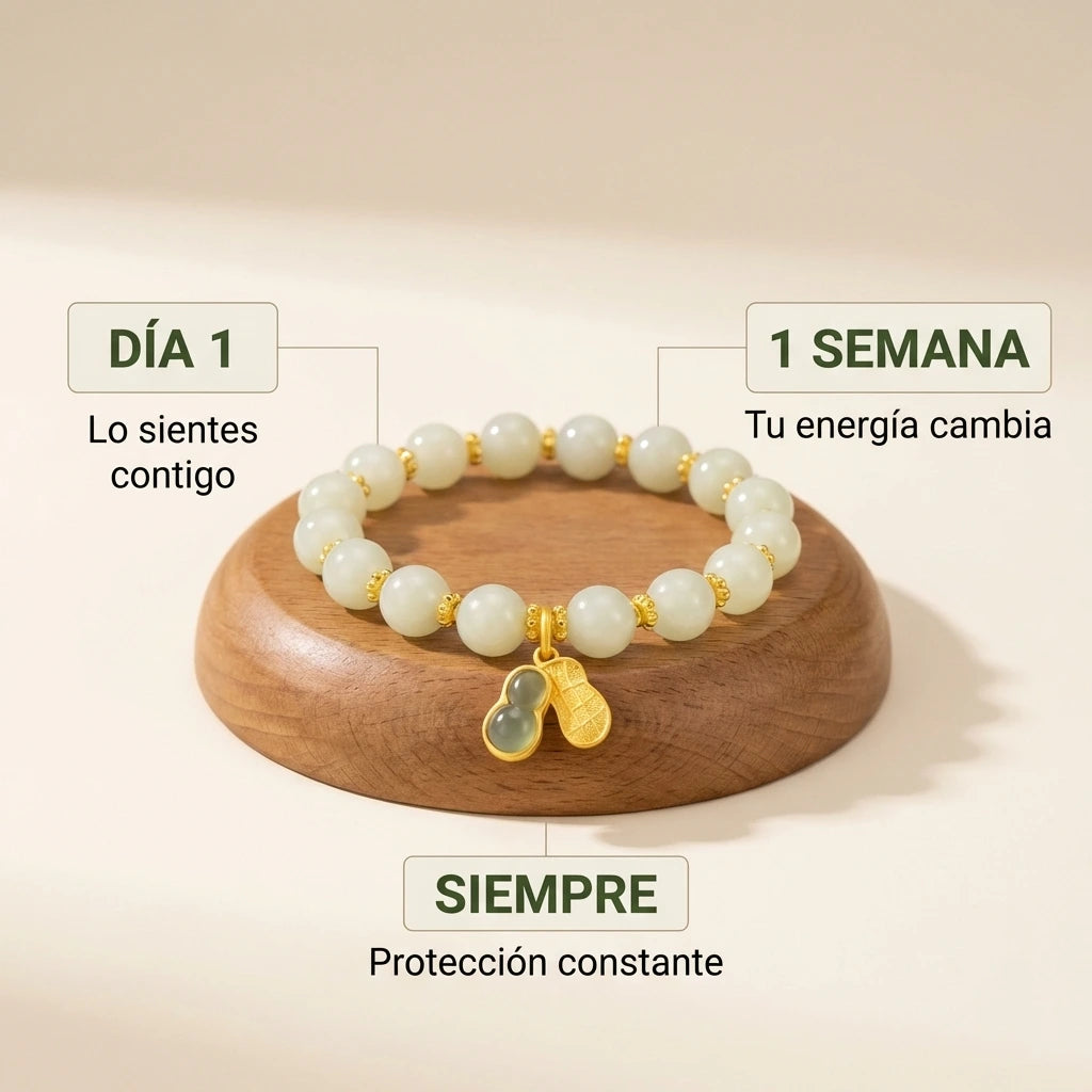 Brazalete de Jade Feng Shui | Atrae Armonía y Abundancia
