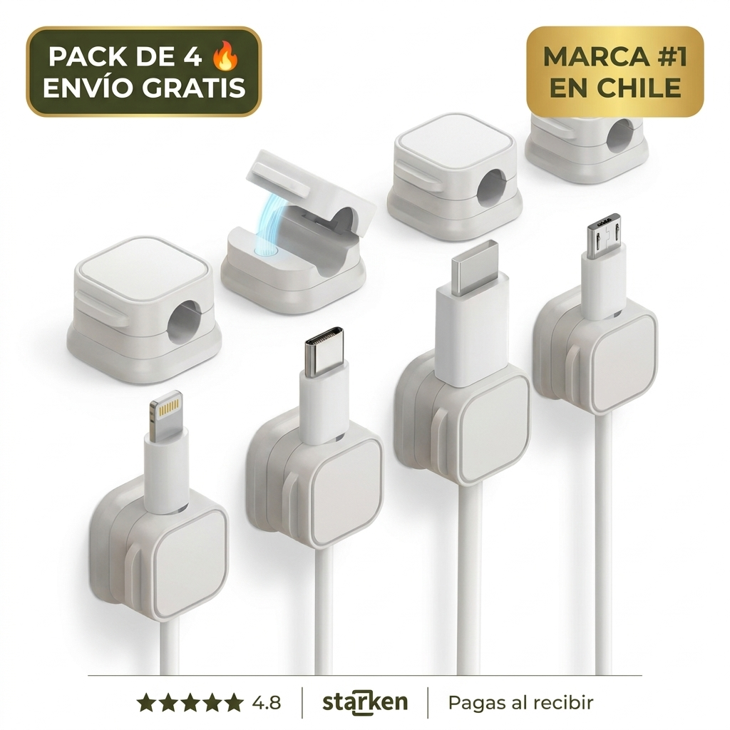 Clips Organizadores De Cables – Pack De 4