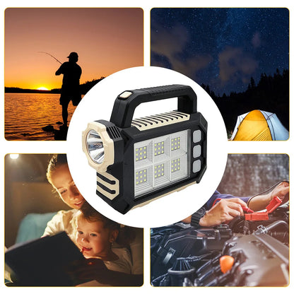 Linterna Solar De Mano Con Cargador de Celular