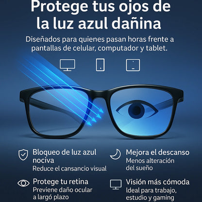 Lentes Multifocales Negros - Un Solo Marco para Leer, Sol y Pantalla