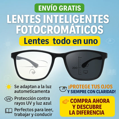 Lentes Multifocales Negros - Un Solo Marco para Leer, Sol y Pantalla