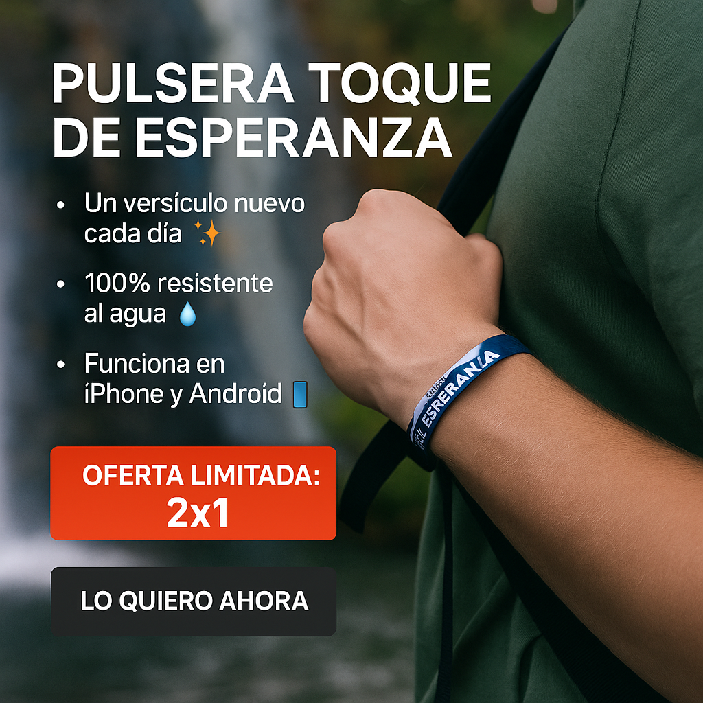 Pulsera Toque de Esperanza | Lleva a Dios contigo día a día OFERTA LIMITADA 2x1