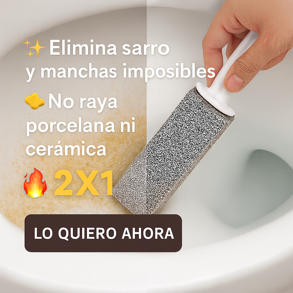 Piedra Pómez 2x1 – Elimina Sarro y Manchas Difíciles