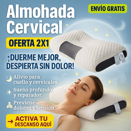 PACK 2X1 Almohada Cervical Ortopédica – Alivio de Dolor y Mejor Postura