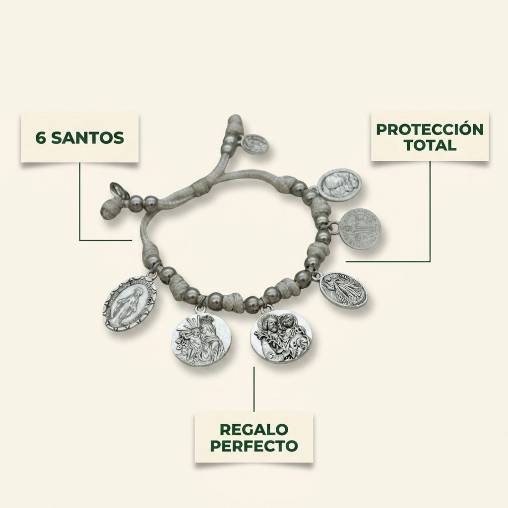 Pulsera de los Milagros – 6 Santos que Te Protegen Cada Día