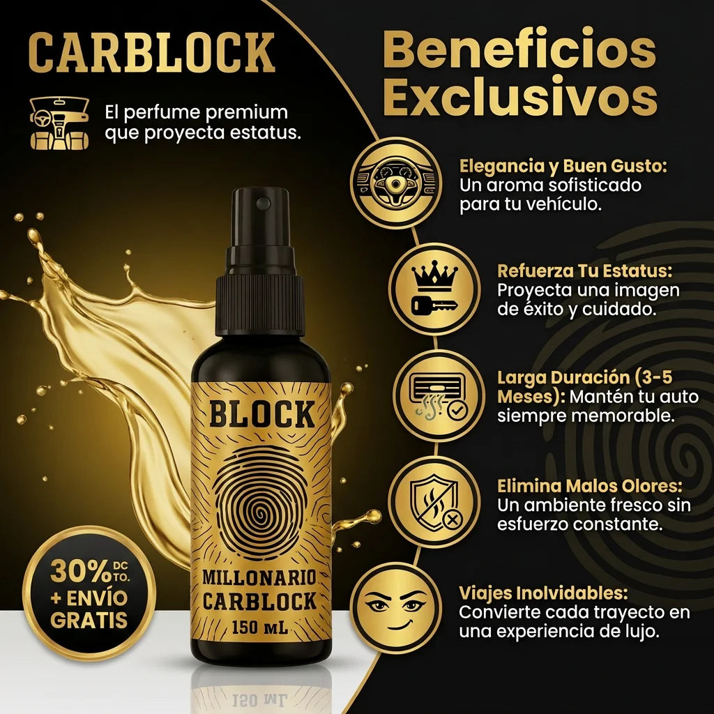 Carblock Millonario | Perfume Premium Para Autos