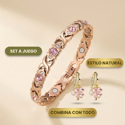 Set Drenaje Linfático | Pulsera de Cobre + Aros de Germanio Linfáticos